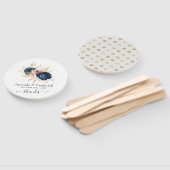 赤面、海軍、金ゴールドフローラ結婚ズ ハンドファン (組立なし)