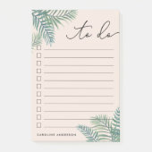 赤面 |熱帯のパーソナライズされた葉のTo-Doリスト ポストイット (正面)