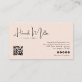 赤面 |熱帯フローラヤシQRコード 名刺 (裏面)