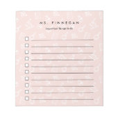 赤面 |科学パーソナライズされた先生To-Doリスト ノートパッド (正面)