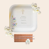 赤面&薄紫フローラ,金ゴールドクロスバプティスナプキン スタンダードカクテルナプキン