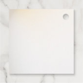 赤面&薄紫フローラ、金ゴールドクロスバプテスマメッセージカード フェイバータグ (裏面)