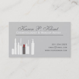 赤面、赤口紅、化粧品化粧家 予約カード