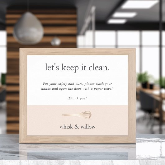 赤面&金ゴールドウィスクベーカリーバスルーム手洗い ポスター