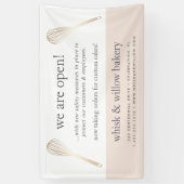 赤面&金ゴールドウィスクベーカリー事業再開 横断幕 (縦)