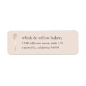 赤面&金ゴールドウィスクベーカリー差出人住所 ラベル (正面)