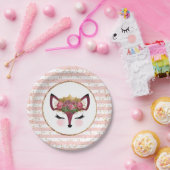 赤面&金ゴールドキツネプリンセス ペーパープレート (パーティー)