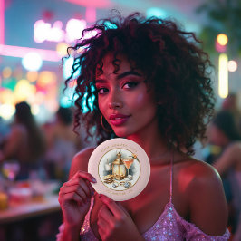 赤面&金ゴールドキャンプブライドパーソナライズされたバチェロレッテ 缶バッジ