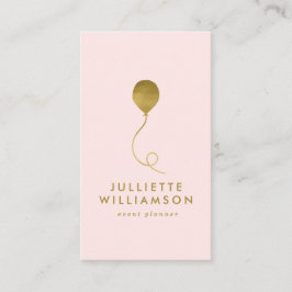 赤面&金ゴールドバルーンイベントプランナーソーシャルメディア 名刺