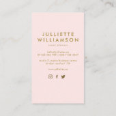 赤面&金ゴールドバルーンイベントプランナーソーシャルメディア 名刺 (裏面)