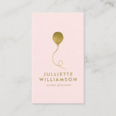 赤面&金ゴールドバルーンイベントプランナーソーシャルメディア 名刺 (正面)