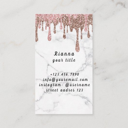 赤面&金ゴールドバレエ先生ソーシャルメディア 名刺 (裏面)