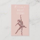 赤面&金ゴールドバレエ先生ソーシャルメディア 名刺 (正面)