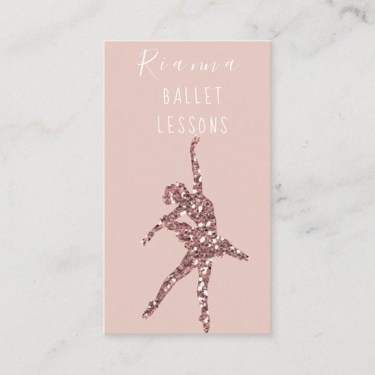 赤面&金ゴールドバレエ先生ソーシャルメディア 名刺 (正面)