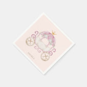 赤面&金ゴールドプリンセスベビーシャワーカクテル スタンダードカクテルナプキン (角)