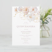 赤面&金ゴールドワイルドフラワーエレガントズキンセアニェラ 招待状 (スタンド正面)