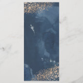 赤面、金ゴールド及び海軍結婚式メニュー メニュー (裏面)