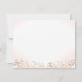 赤面・金ゴールド植物文具パーソナライズされた品 ノートカード (裏面)