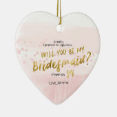 赤面&金ゴールド水彩私の花嫁になる セラミックオーナメント (右)