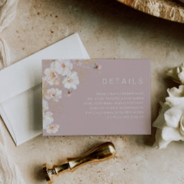 赤面&金ゴールド魅惑ダスティピンク結婚ズ詳細 エンクロージャーカード