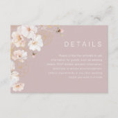 赤面&金ゴールド魅惑ダスティピンク結婚ズ詳細 エンクロージャーカード (正面)