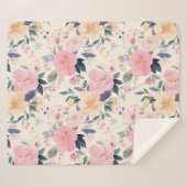 赤面&開花コージーパステルフローラエレガンス シェルパブランケット (正面(横))