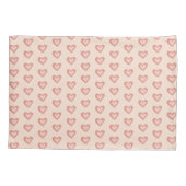 赤面 | Terracotta Bohoハートをテーマにしたパターン 枕カバー (裏面-左)