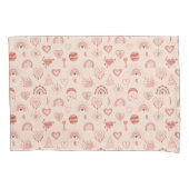 赤面 | Terracotta Bohoハートをテーマにしたパターン 枕カバー (正面左)