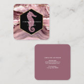 赤面agateのseahorseロゴ スクエア名刺 (正面/裏面)