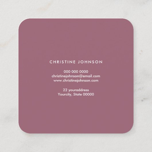 赤面agateのseahorseロゴ スクエア名刺 (裏面)