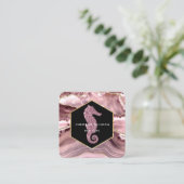 赤面agateのseahorseロゴ スクエア名刺 (スタンド正面)