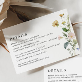 赤面Bohoフローラ結婚の詳細エンクロージャカード エンクロージャーカード