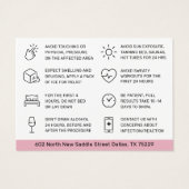 赤面Botox注入アフターケア指示カード (裏面)