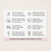 赤面Botox注入アフターケア指示カード (裏面)