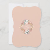 赤面nホワイトパンパスグラスフローラトゥインクルライト 招待状 (裏面)