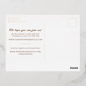 赤面Nash Bash女性のカーボーイ起動バチェロレッテ 箔招待状ポストカード (裏面)