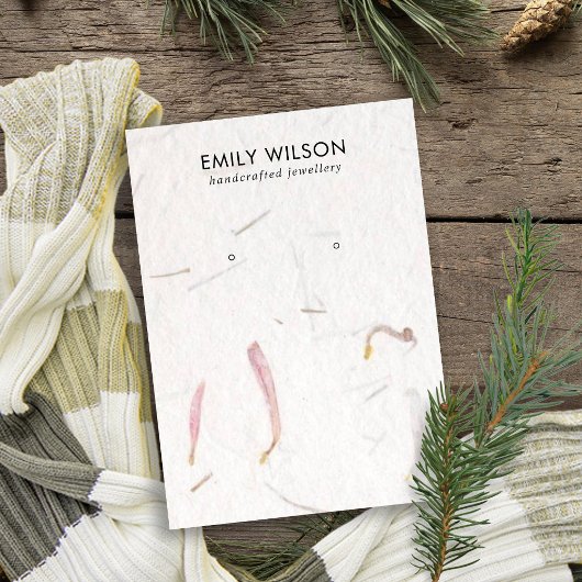 赤面PETA手作り紙スタッドイヤリングディスプレイCA 名刺