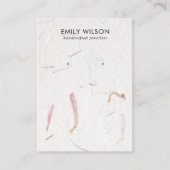 赤面PETA手作り紙スタッドイヤリングディスプレイCA 名刺 (正面)