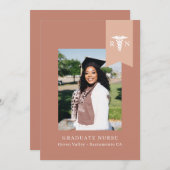 赤面RNフォトナース卒業 招待状 (正面/裏面)