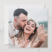 赤面Widflower日付を保存フォト招待状 (裏面)