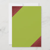 赤革ジオメトリック非バイナ結婚ル 招待状 (裏面)