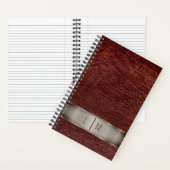 赤革ルックモノグラム ノートブック (内側)