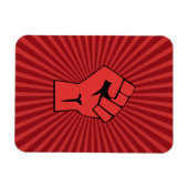 赤革命的な拳 マグネット (横)