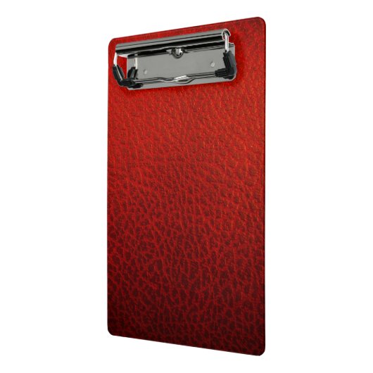 赤革 ミニクリップボード (アングル2)