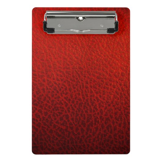 赤革 ミニクリップボード (正面)