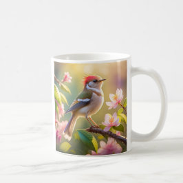 赤頭のふっくら胸のウオーブラーの幻想の鳥 コーヒーマグカップ