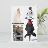 赤頭の女子卒業写真発表 招待状 (スタンド正面)