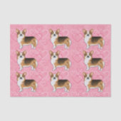 赤頭トライペンブロークウェルシュコーギーラブピンク 薄葉紙 (正面)