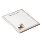 赤頭トライペンブロークウェルシュコーギー犬と文字 ノートパッド (アングル)