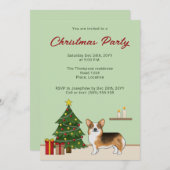 赤頭トライペンブローククリスマスツリー 招待状 (正面/裏面)